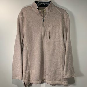 Mens Woolrich Angler Pullover Jacket oatmeal L